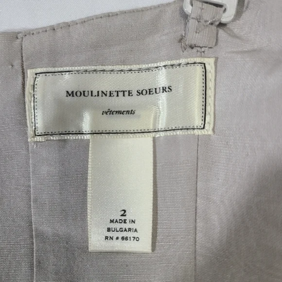 Moulinette Soeurs Khaki Spaghetti Strap Dress Size 2‎